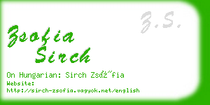 zsofia sirch business card